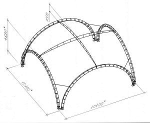 Чертёж павильона "Десятка выпуклая"